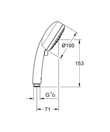 Grohe New Tempesta Cosmopolitan 100 El Duşu 4 Sprey 27575002
