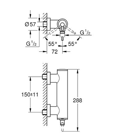 Grohe Atrio Super Steel 32650DC3 Gümüş Banyo Bataryası