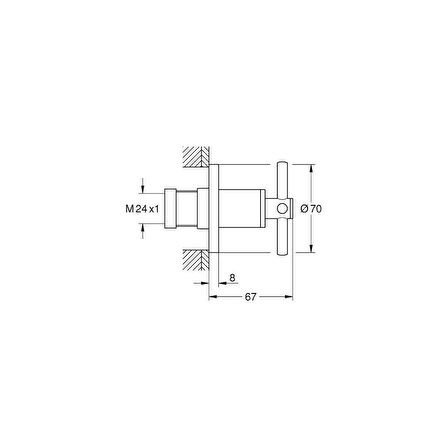 Grohe Atrio Ankastre Stop Valf 19069003