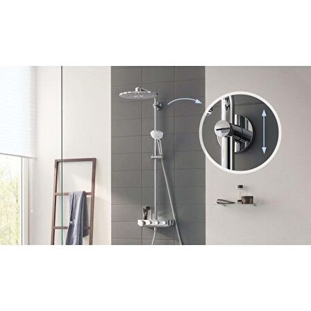 Grohe Euphoria SmartControl System 310 Duo Duvara Monte Termostatik Bataryalı Duş Sistemi - 26507000