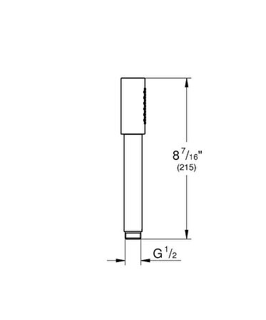 Grohe El Duşu 1 Akışlı Sena Stick Brushed Hard Graphite- 26465AL0