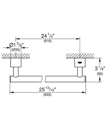 Grohe Uzun Havluluk 66 cm Atrio Krom - 40309003