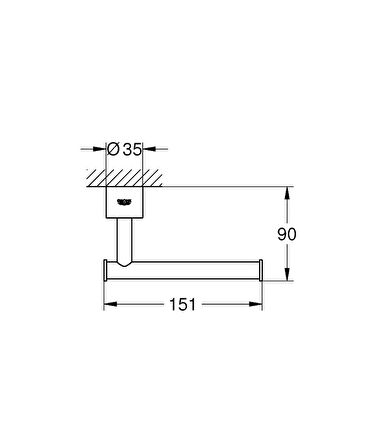 Grohe Tuvalet Kağıtlık Atrio Brushed Hard Graphite - 40313AL3