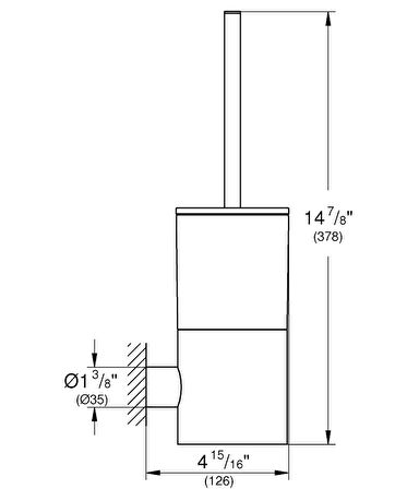 Grohe Tuvalet Fırçalık Atrio Krom - 40314003