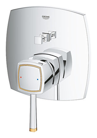 Grohe Grandera Kr/Altın 24068IG0 Gümüş Banyo Bataryası