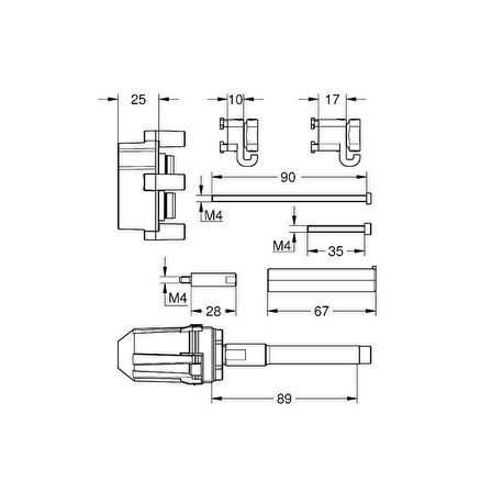 Grohe Universal Uzatma Seti, 25 Mm - 14056000