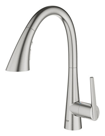 Grohe Eviye Bataryası Spiralli 2 Fonk. Zedra Super Steel-32294DC2