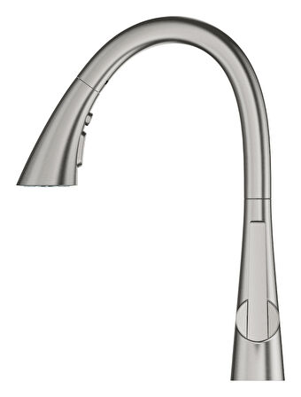 Grohe Eviye Bataryası Spiralli 2 Fonk. Zedra Super Steel-32294DC2