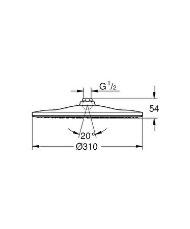 Grohe Rainshower Mono 310 Tepe Duşu 1 Akışlı- 26562000