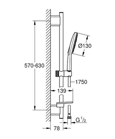 Grohe Duş Seti 3 Akışlı SmartActive Krom - 26575000