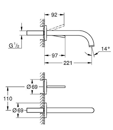Grohe ATRİO 2 DELİKLİ JOYSTİCK LAVABO BATARYASI - 19287DA3