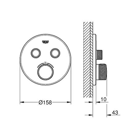 Grohe Grohtherm Smartcontrol 29119GL0 Altın Banyo Bataryası