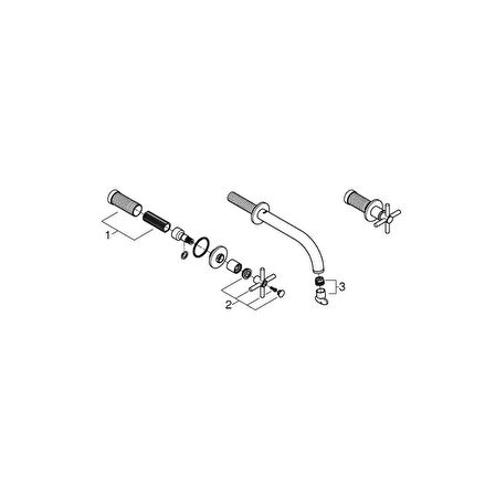Grohe Atrio 3 Delikli Lavabo Bataryası - 20164GL3