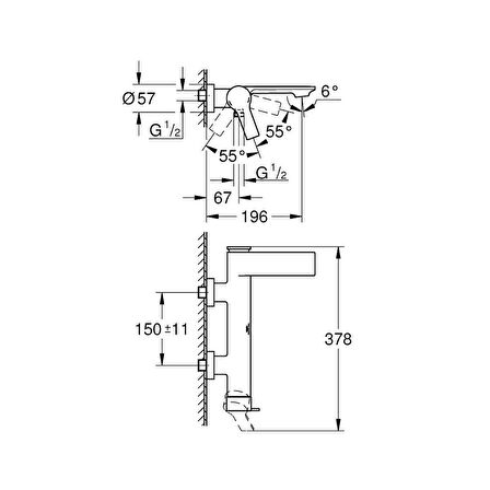 Allure Tek Kumandalı Banyo Bataryası 1/2"  - 32826001