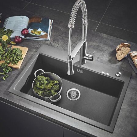 Grohe 700 Kuvars Kompozit Eviye 80 -C 78/51, Granit Gri Rengi - 31652AT0