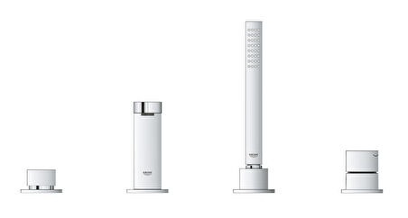 Grohe Küvet Bataryası 4 Delikli Plus Krom - 29307003