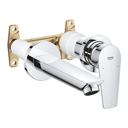 Grohe BauEdge Duvardan 2 Delikli Lavabo Bataryası Krom - 20474001