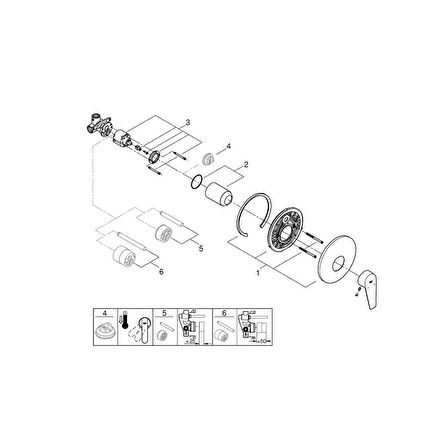 Grohe Bauedge Tek Kumandalı Duş Bataryası - 29078001