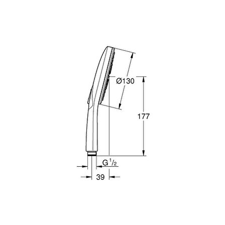 Grohe Rainshower Smartactive 130 El Duşu 3 Akışlı - 26574A00