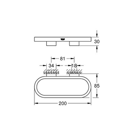 Grohe Selection Halka Havluluk - 41035Gl0