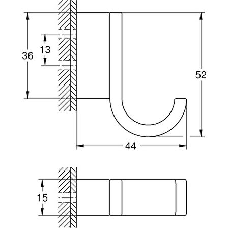 Grohe Selection Tekli Havlu Askısı 41039A00