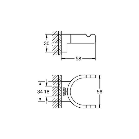 Grohe Selection Çift Havlu Askısı - 41049En0