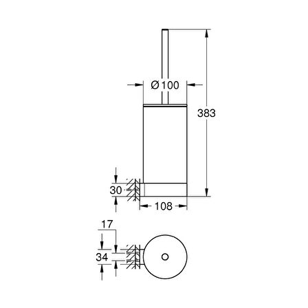 Grohe Selection Tuvalet Fırçası Seti - 41076En0