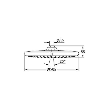 Grohe Tempesta 250 Tepe Duşu 1 Akışlı - 26666000