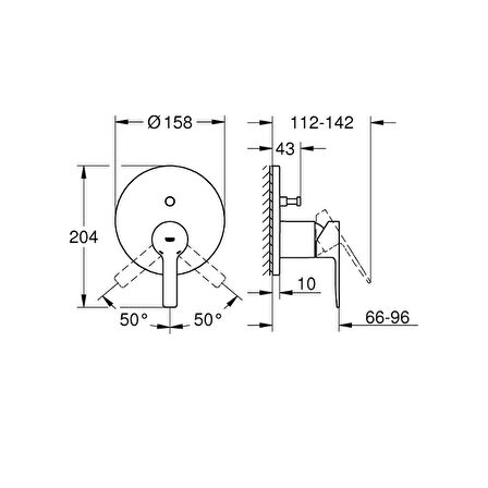 Grohe Lineare Ankastre Banyo/Duş Bataryası - 24064Al1