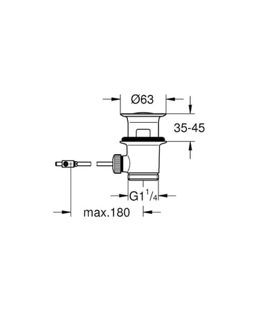 Grohe Sifon Kumandalı Lavabo Sifonu Yedeği Krom - 28910000