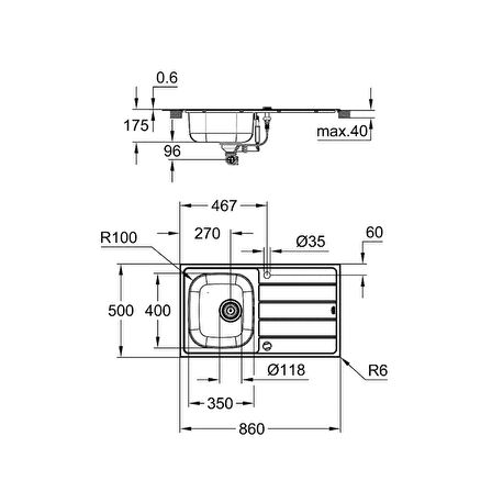 Grohe Bau Eviye Ve Batarya Seti - 31562Sd1