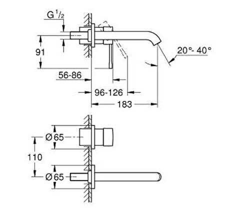 Grohe Essence İki Delikli Lavabo Bataryası M-Boyut - 29192A01
