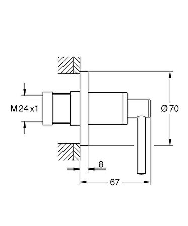 Grohe Ankastre Stop Valf Atrio - 29397AL0