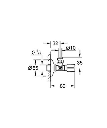 Grohe Ara Musluk Filtreli 1/2"x3/8" Phantom Black - 22074KF0