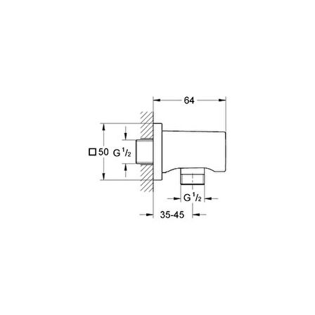 Grohe Rainshower® Duş Çıkış Dirseği - 27076000