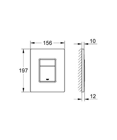 Grohe Gömme Rezervuar Kumanda Paneli Pirinç Üzeri Krom - 38821000