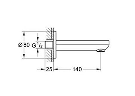 Grohe Bau Çıkış Ucu - 13255000