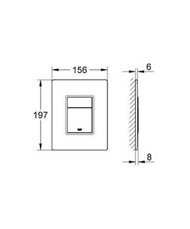 Grohe Skate Cosmopolitan Gömme Rezervuar Kumanda Paneli - 38845LS0