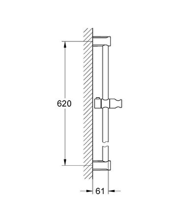 New Tempesta Cosmopolitan Duş Sürgüsü 600mm - 27521000