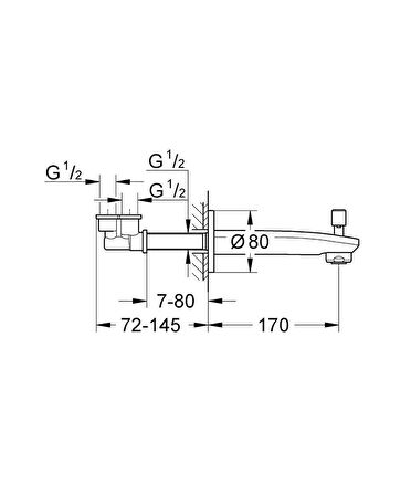 Grohe Eurostyle Cosmopolitan Yön Değiştiricili Çıkış Ucu - 13277002