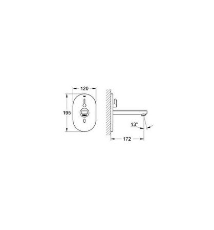 Grohe Fotoselli Lavabo Bataryası Duvardan Ank.Elektrikli 36315000