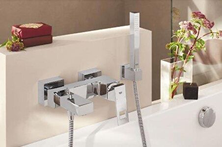 Grohe Eurocube 23140000 Beyaz Banyo Bataryası