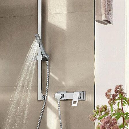 Grohe Eurocube 23140000 Beyaz Banyo Bataryası