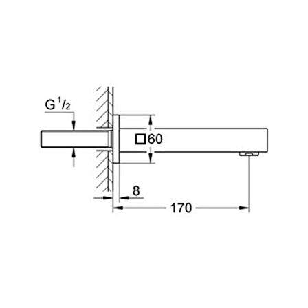 Grohe Eurocube Çıkış Ucu - 13303000