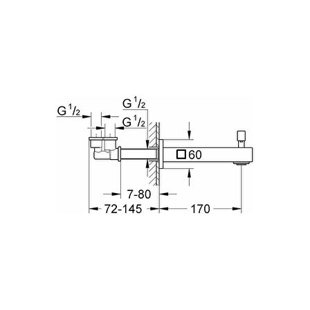 Grohe Eurocube Yön Değiştiricili Çıkış Ucu - 13304000