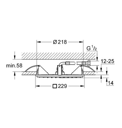 Grohe Rainshower Gömme Tavan Duşu 23X23 cm - 27863000