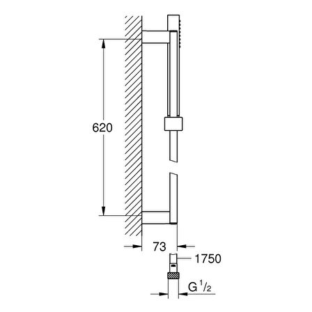 Grohe Euphoria Cube+ Stick Sürgülü Duş Seti - 27891000