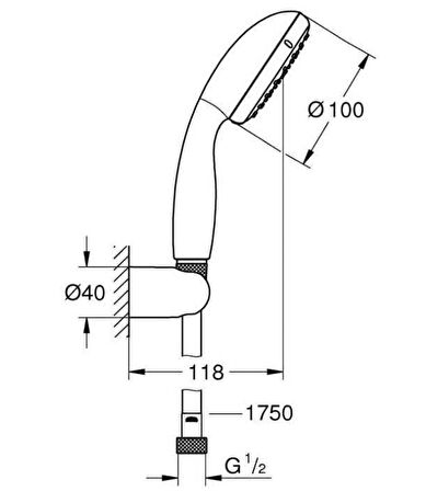 Grohe Vitalio Start 2 Akışlı El Duşu Seti 27950000