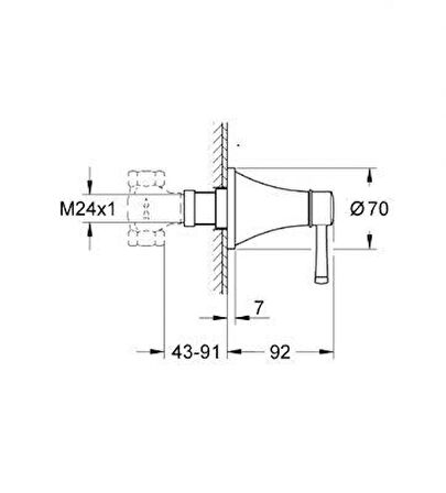 Grohe Grandera Ankastre Stop Valf - 19944IG0