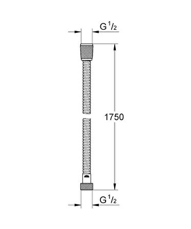 Grohe Relexaflex Metal Duş Hortumu 175 cm - 28139001